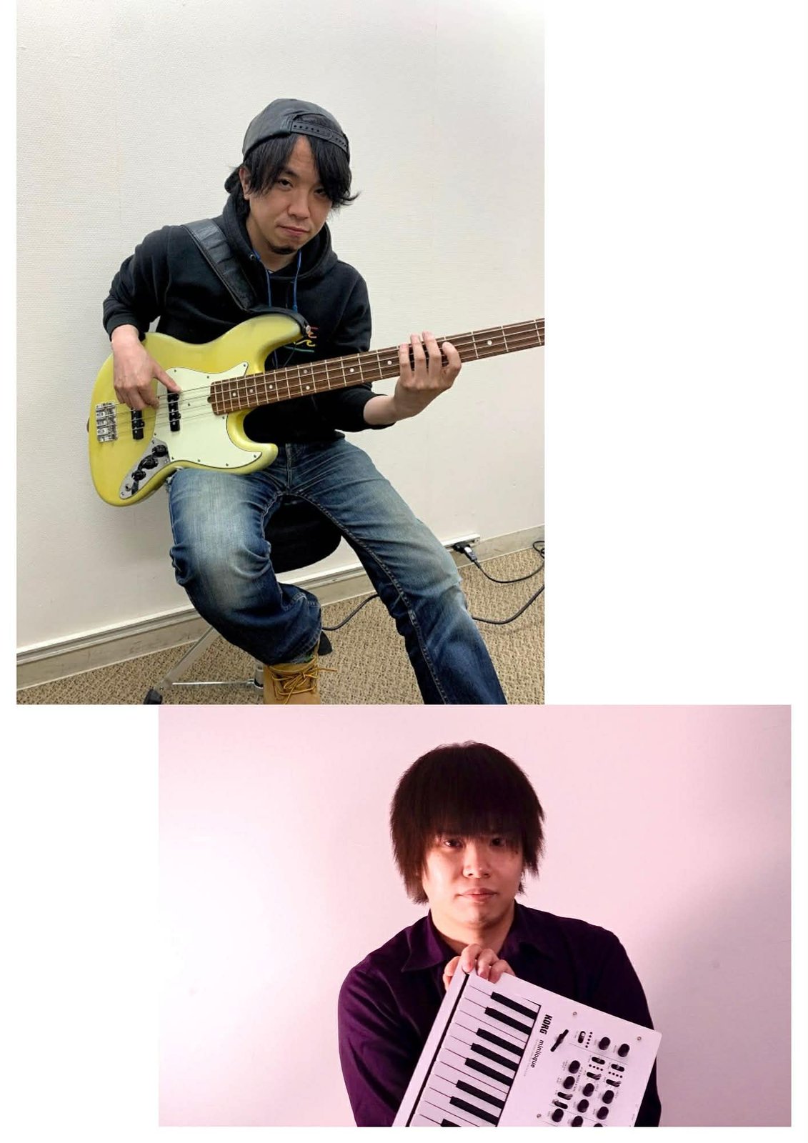柴田一輝(Key)、帆足昌太(Ba)、2人ぼっち